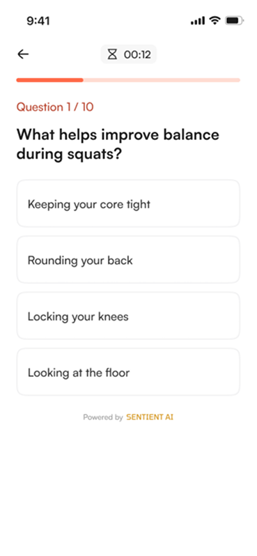 FanHuddle trivia question screen